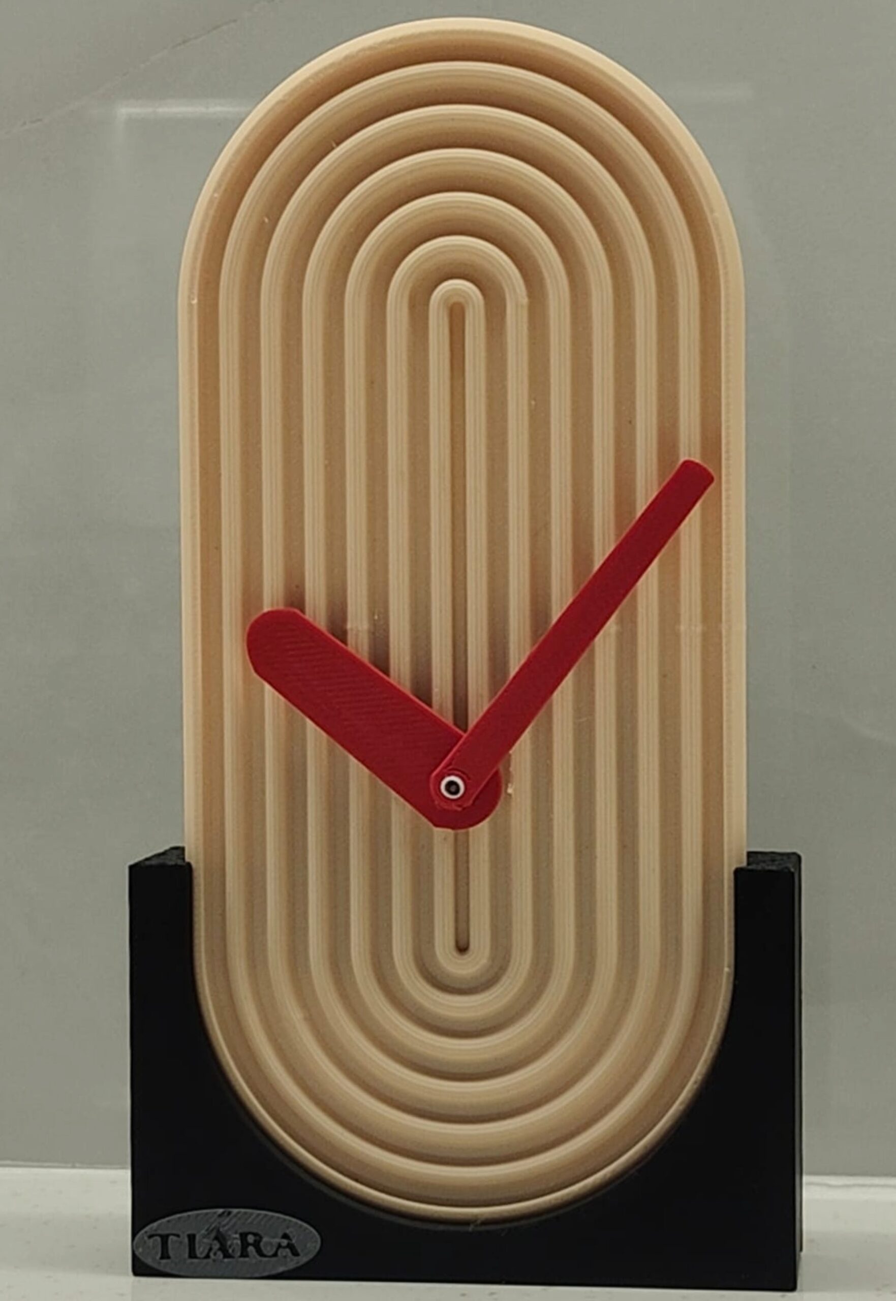 minimalist desk clock || ribbed mid century table clock minimalist desk clock || ribbed mid century table clock