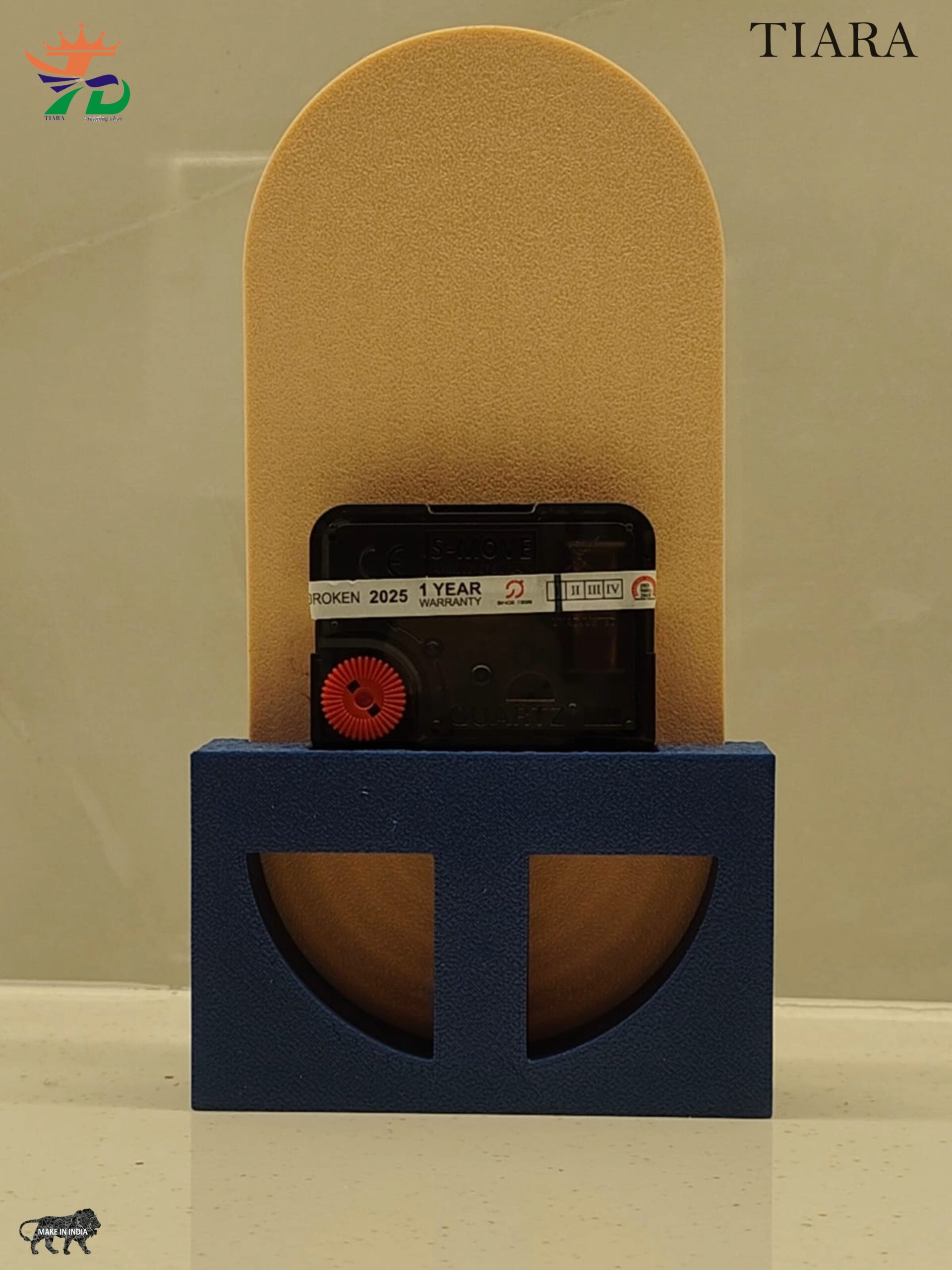 minimalist desk clock || ribbed mid century table clock minimalist desk clock || ribbed mid century table clock