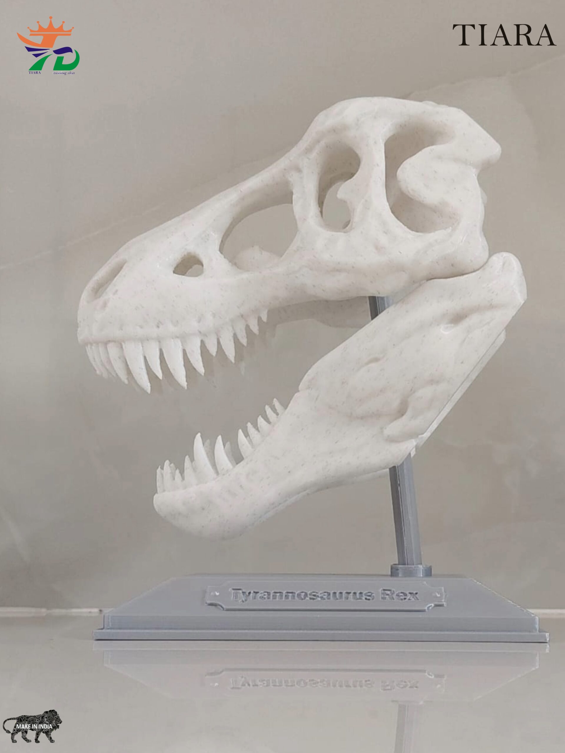 t rex dinosaur skull sculpture with display stand t rex dinosaur skull sculpture with display stand