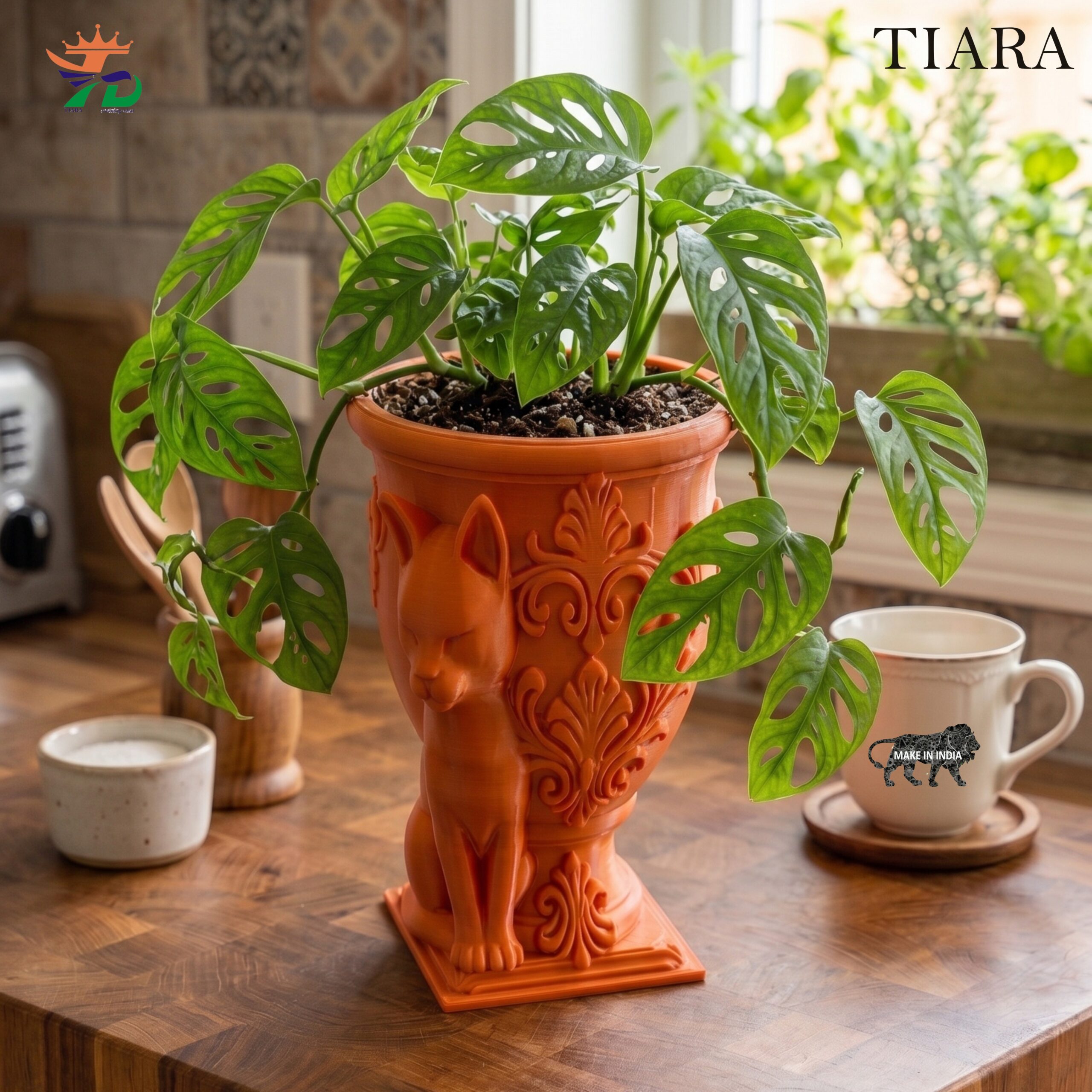 3d printed gothic cat themed ornamental planter with removable inner liner – decorative indoor pot for succulents and indoor plants 3d printed gothic cat themed ornamental planter with removable inner liner – decorative indoor pot for succulents and indoor plants