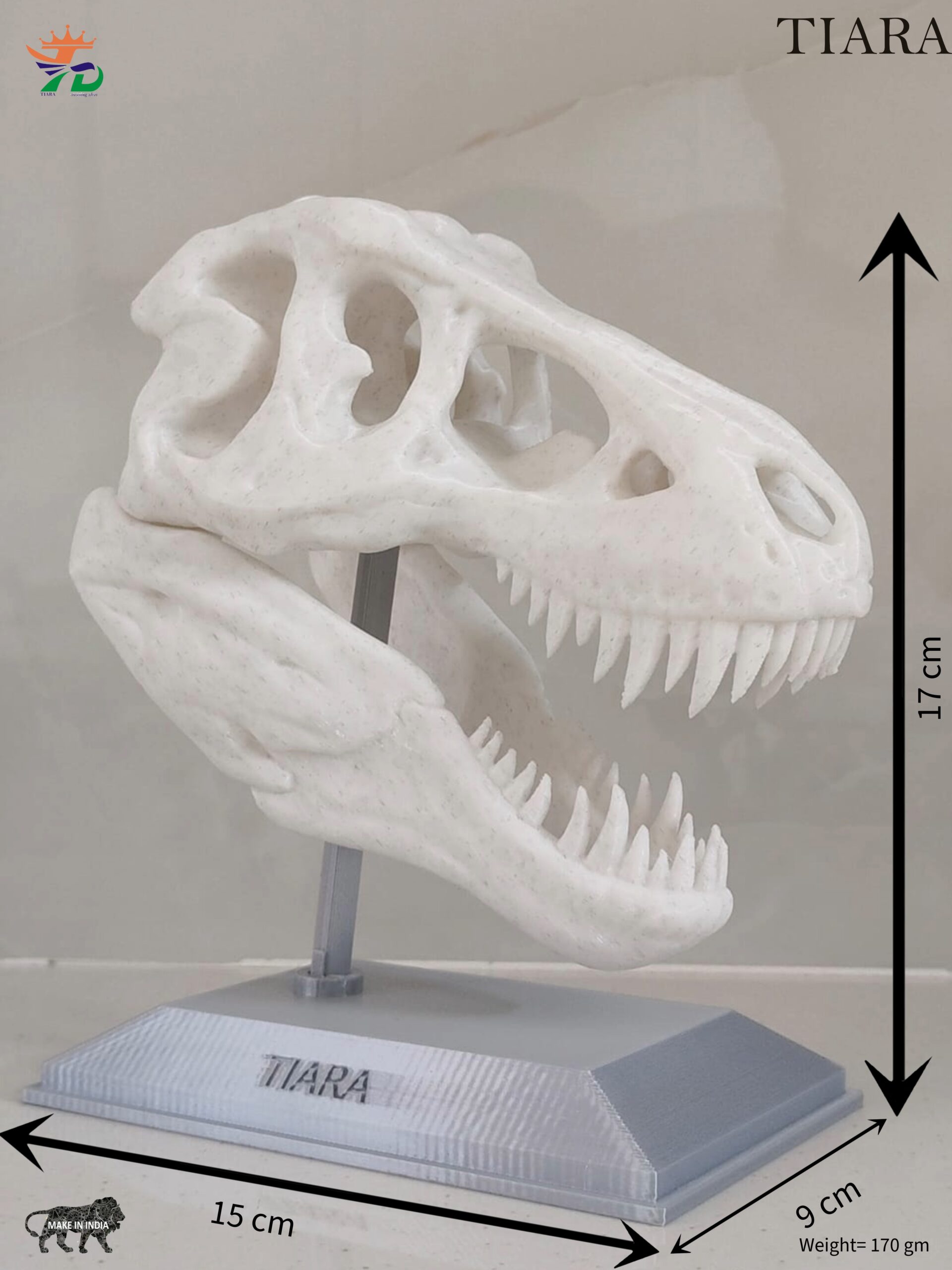 t rex dinosaur skull sculpture with display stand t rex dinosaur skull sculpture with display stand