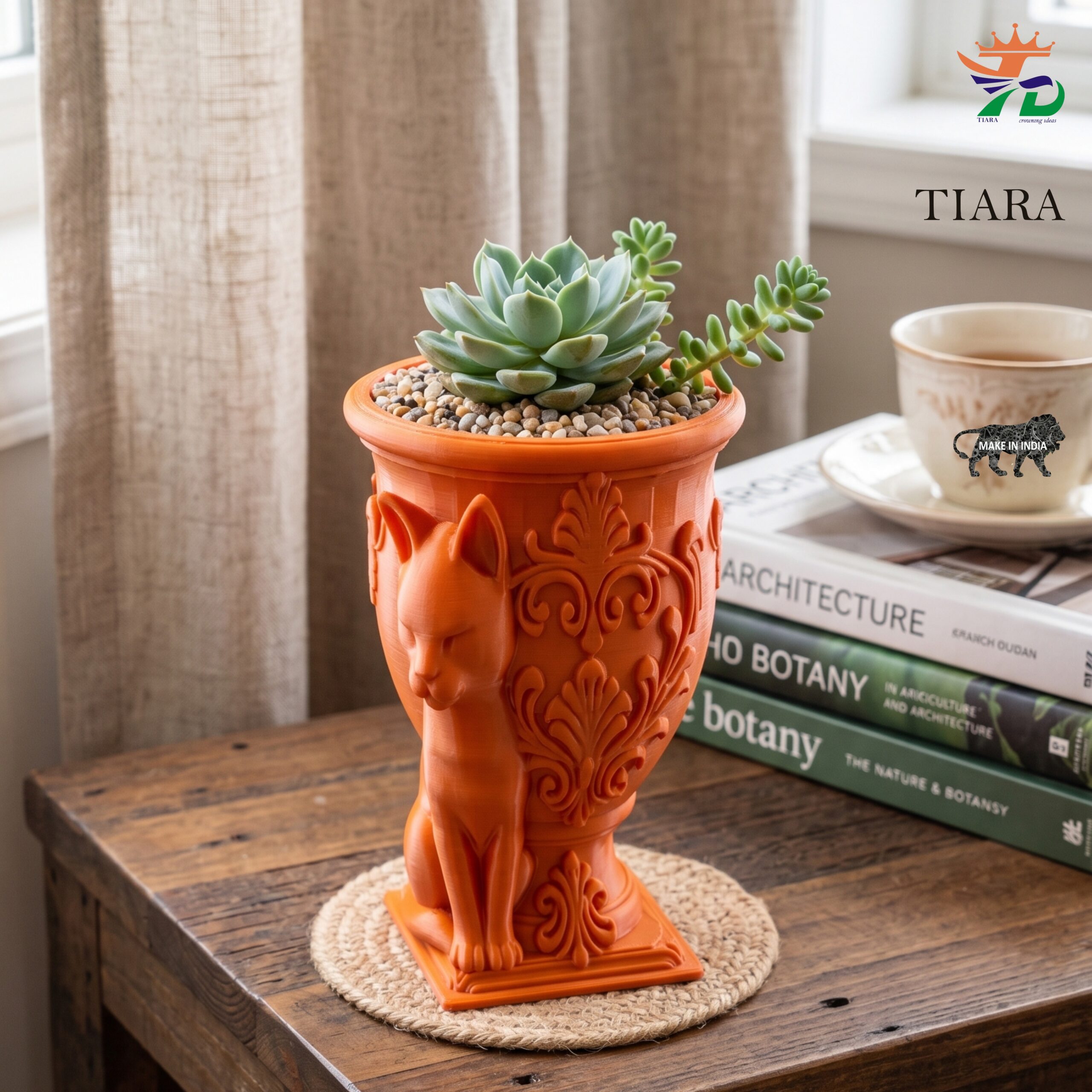 3d printed gothic cat themed ornamental planter with removable inner liner – decorative indoor pot for succulents and indoor plants 3d printed gothic cat themed ornamental planter with removable inner liner – decorative indoor pot for succulents and indoor plants